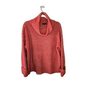 Ann Taylor Women's Orange Chunky Turtleneck Sweater Size XL
